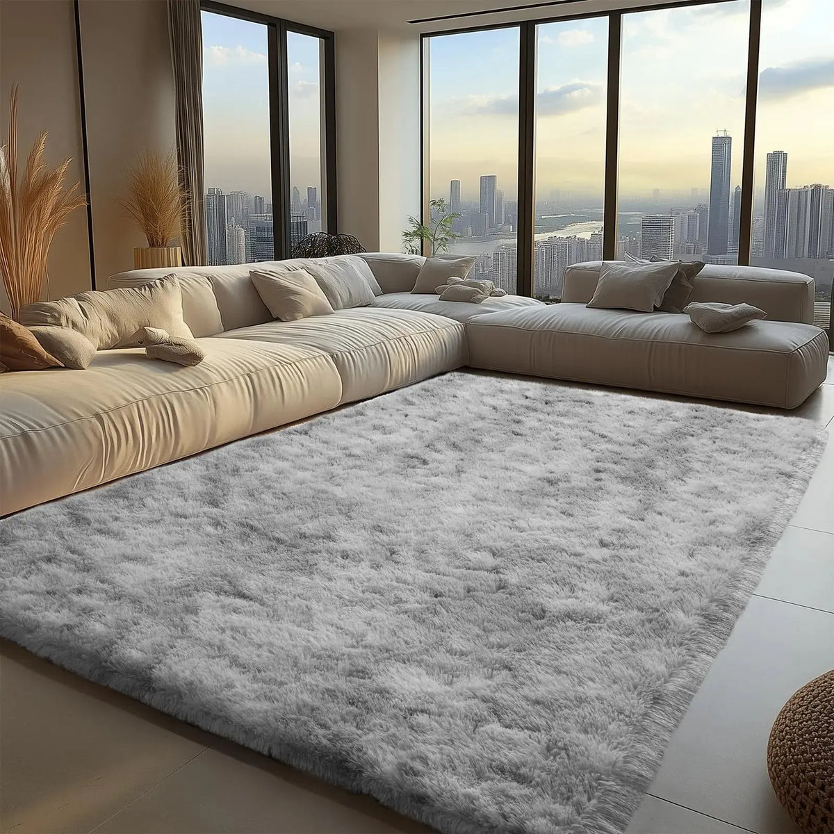 Tapis Shaggy Minimaliste Confort & Douceur Gris – Collection Maison Lova Maison lova