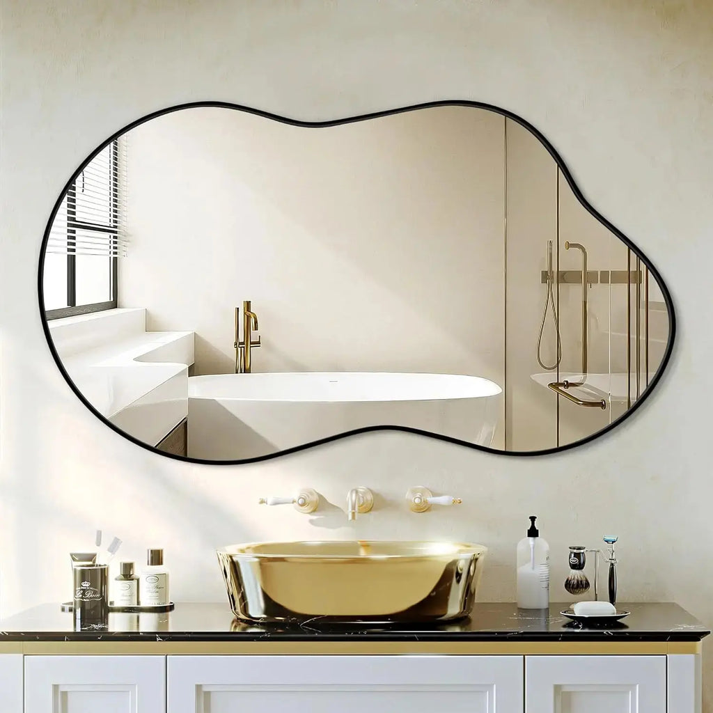 Miroir Mural Organique Noir| Collection Maison Lova Ma boutique