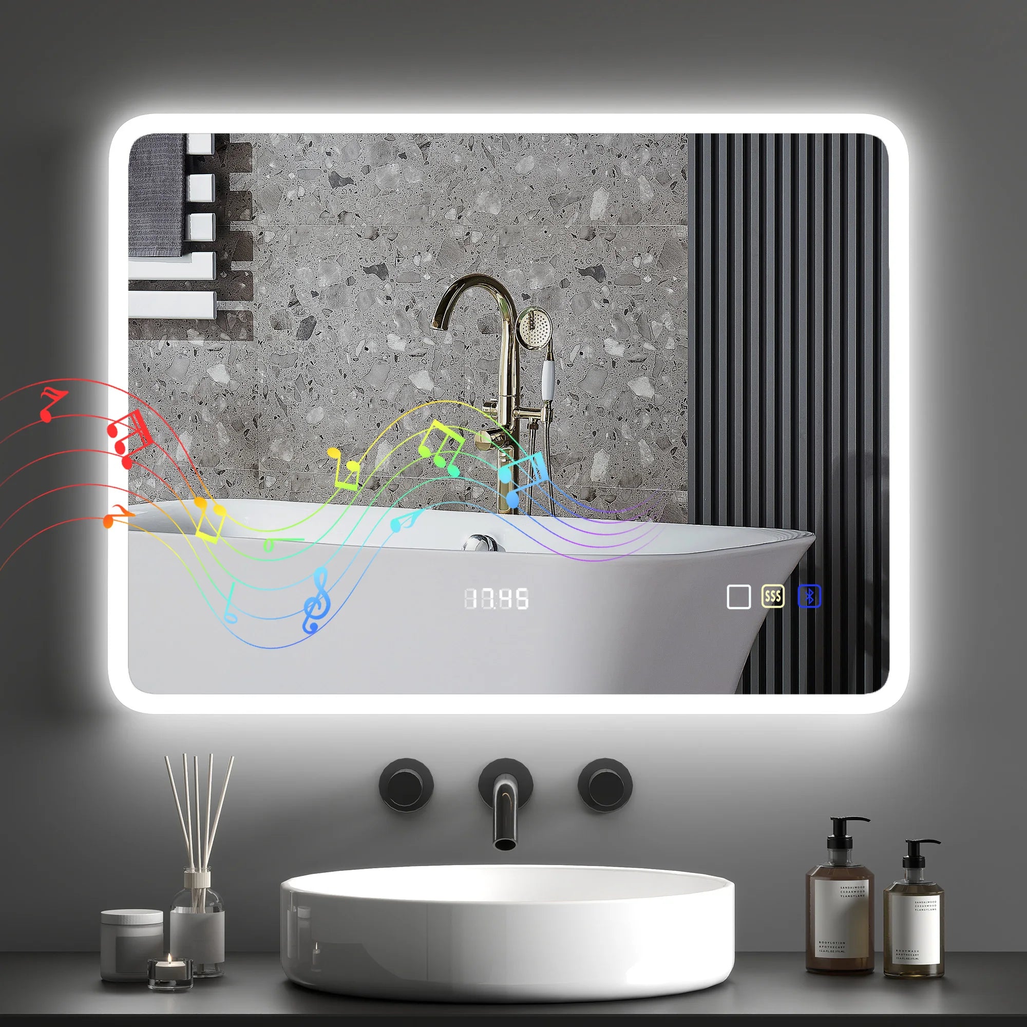 Miroir de Salle de Bain LED Connecté & Anti-Buée | Collection Maison Lova